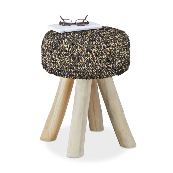 Alpen Home Teakholz Hocker Katniss mit Sitzpolster | Wayfair.de